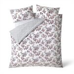 Housse de couette Fat Face floral oiseaux coton respirant