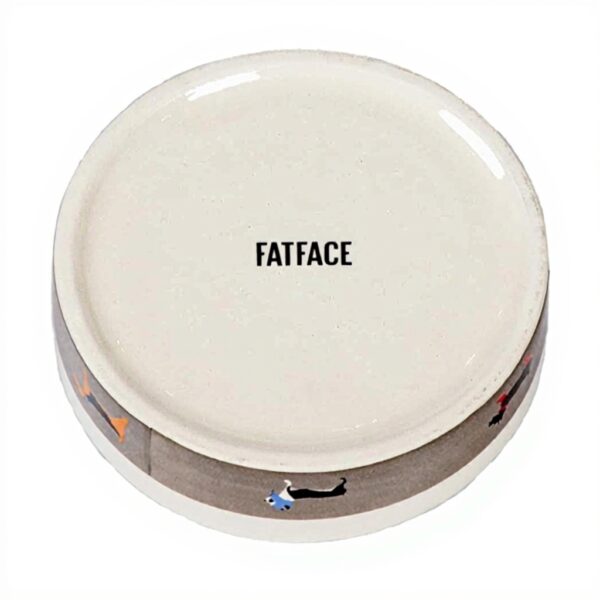 Gamelle pour chiens FatFace céramique promenade gris M