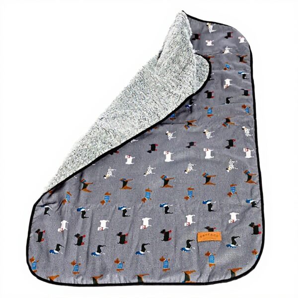 Couverture pour chiens FATFACE gris coton portable durable