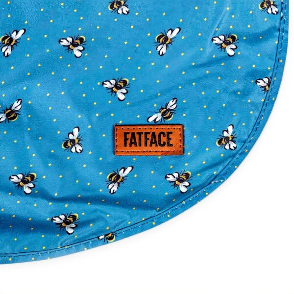 Manteau de pluie chien imperméable FatFace pois 55 cm bleu