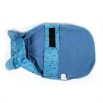 Manteau de pluie chien imperméable FatFace pois 55 cm bleu