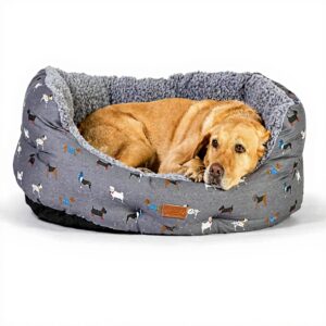 Panier pour chien FatFace durable super doux gris 45 cm