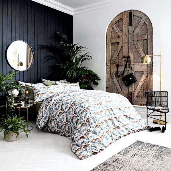 Housse de couette FATFACE léopard coton King Size 230x220cm