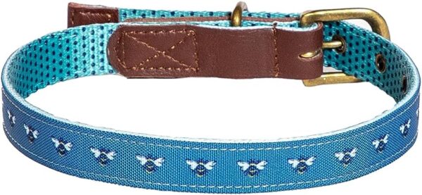 Collier chien cuir véritable Fatface Spotty Bees taille M-3