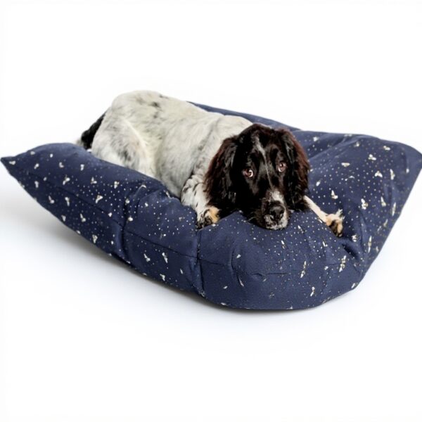Couette pour chien FatFace Spotty Bees bleu marine taille L