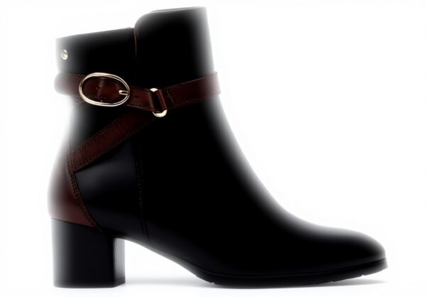 Pikolinos Bottines à Talon Cuir Femme Noir Confort