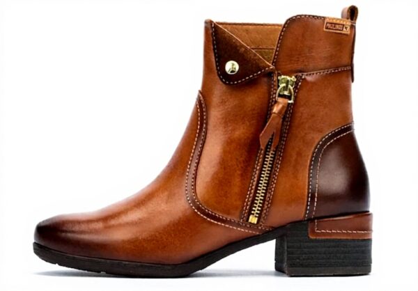 Bottines à talon Pikolinos cuir Malaga femme couleur Brandy
