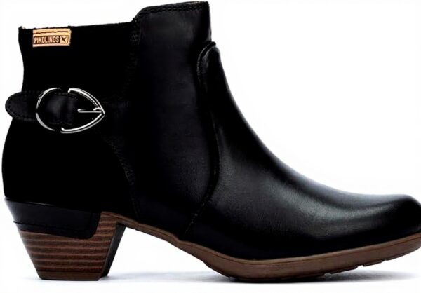 Bottines Pikolinos Cuir Rotterdam Femme Noir Talon