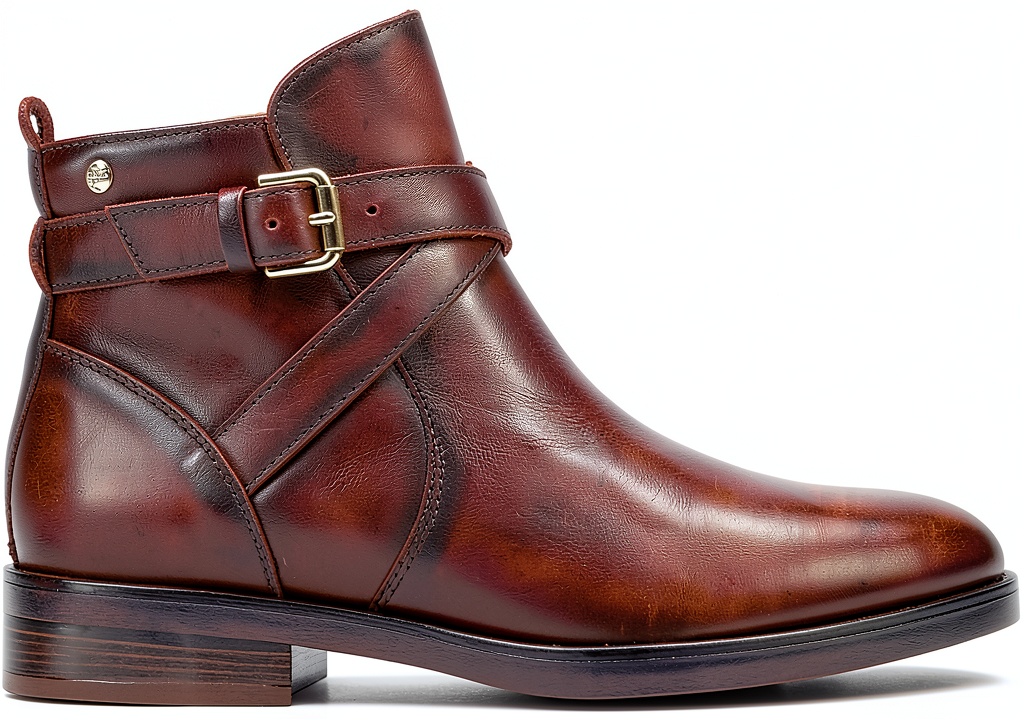 Bottines Pikolinos femme en cuir véritable, couleur Cognac