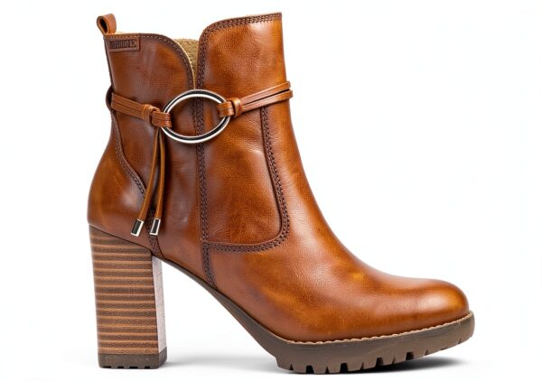 Bottines femme Pikolinos cuir talon confortable marron noir-1