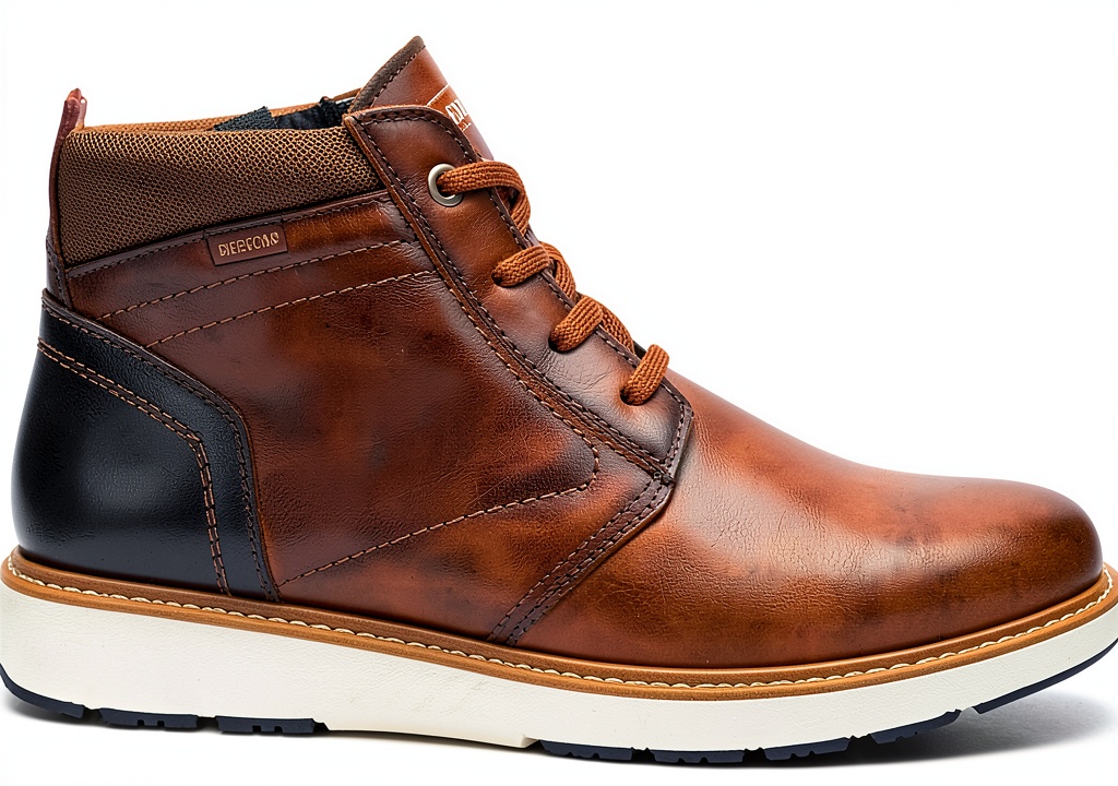 'Bottines Pikolinos pour homme en cuir sur un sol urbain'