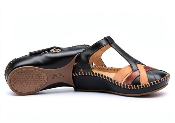 Pikolinos Sandales Femme Cuir Confortable Bleu Champagne-5