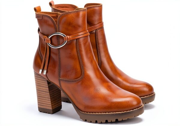 Bottines femme Pikolinos cuir talon confortable marron noir-2