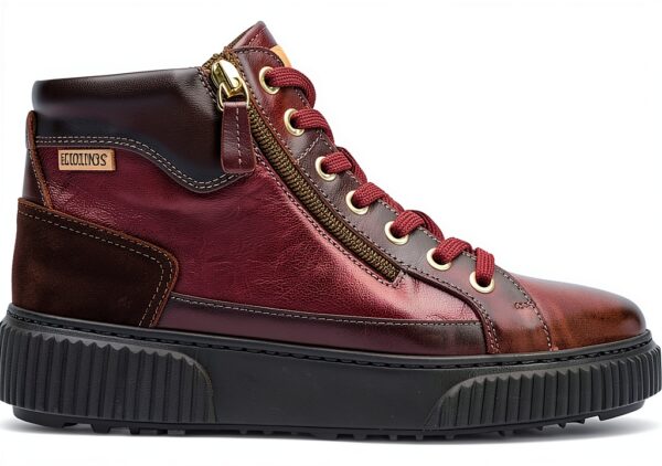 Chaussures femme Pikolinos noir rouge confortable semelle-0