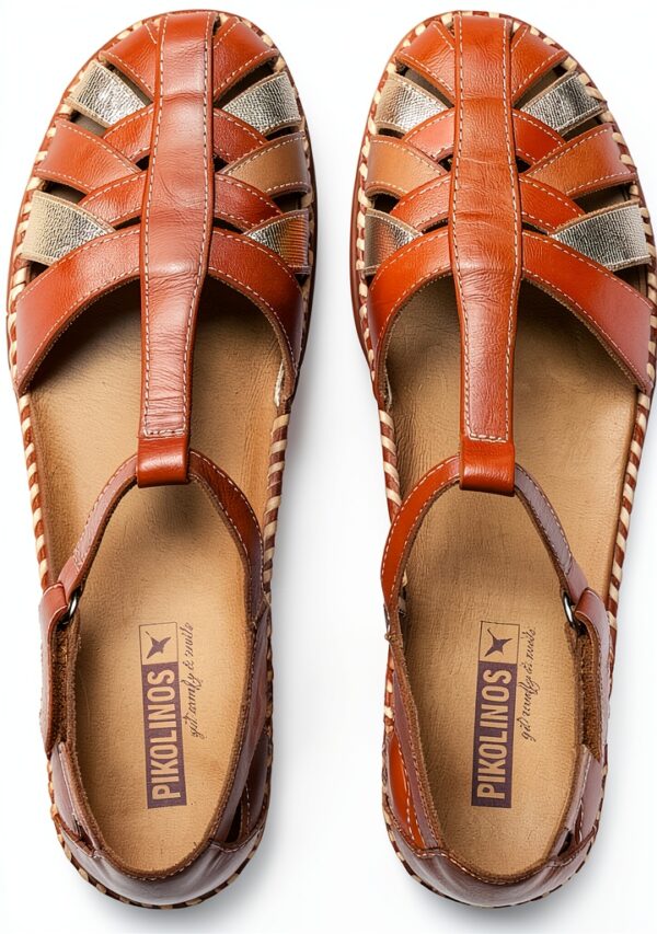 Chaussures femme Pikolinos cuir semi-ouvertes confortables-5