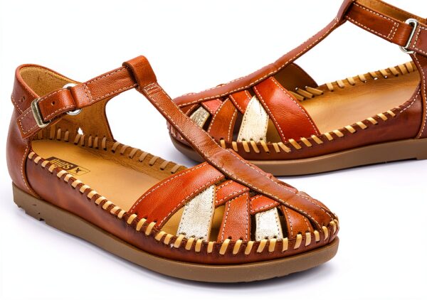 Chaussures femme Pikolinos cuir semi-ouvertes confortables-3