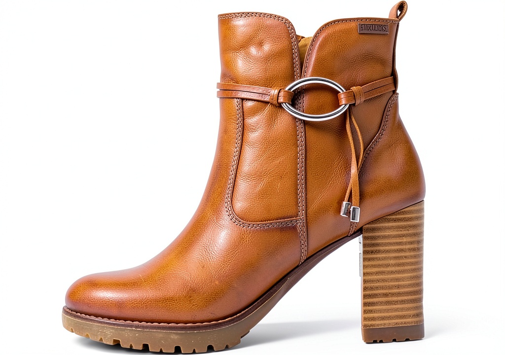 Bottines Pikolinos femme en cuir marron sur fond neutre