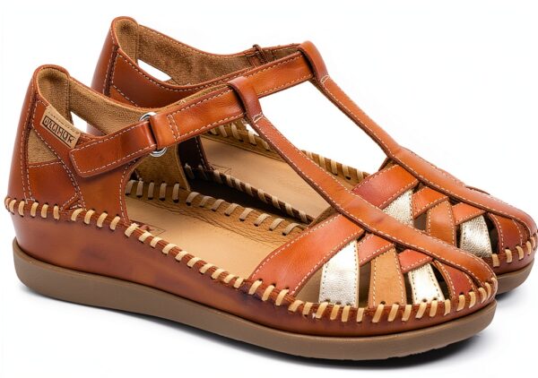 Chaussures femme Pikolinos cuir semi-ouvertes confortables-1