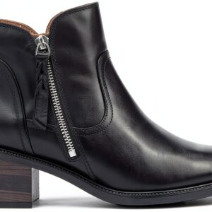 Bottines femme Pikolinos cuir talon confortable noir cognac-0