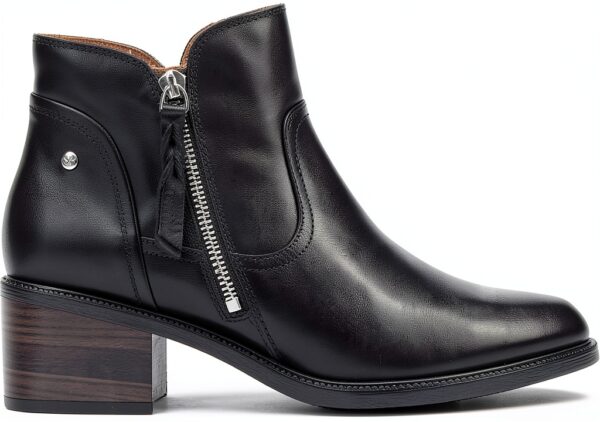Bottines femme Pikolinos cuir talon confortable noir cognac-0