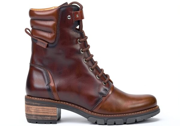 Bottines Pikolinos Talon Cuir Femme Marron Caoba