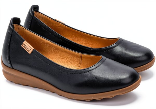 Pikolinos Ballerines Femme Confort Cuir Marron Noir-1