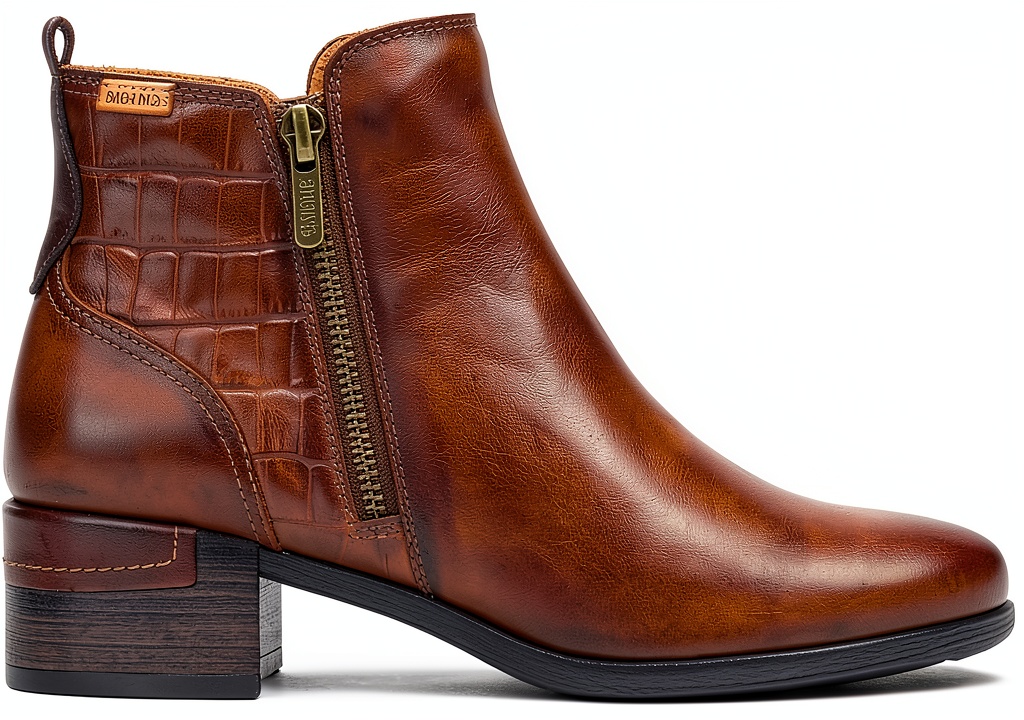 Bottines Pikolinos Malaga portées avec un tailleur élégant