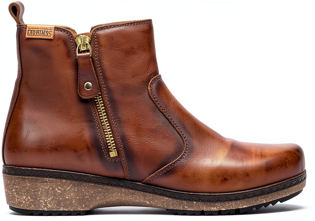 Bottines Pikolinos Granada portées avec jean et manteau lors d'une sortie urbaine