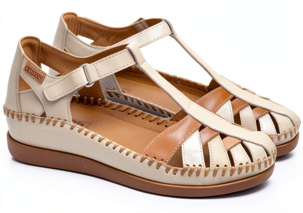 Chaussures femme Pikolinos cuir semi-ouvertes confortables-1