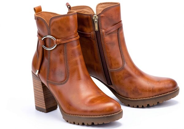 Bottines femme Pikolinos cuir talon confortable marron noir-6