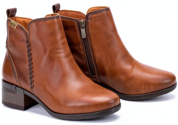 Bottines femme Pikolinos cuir talon confortable noir brun-6