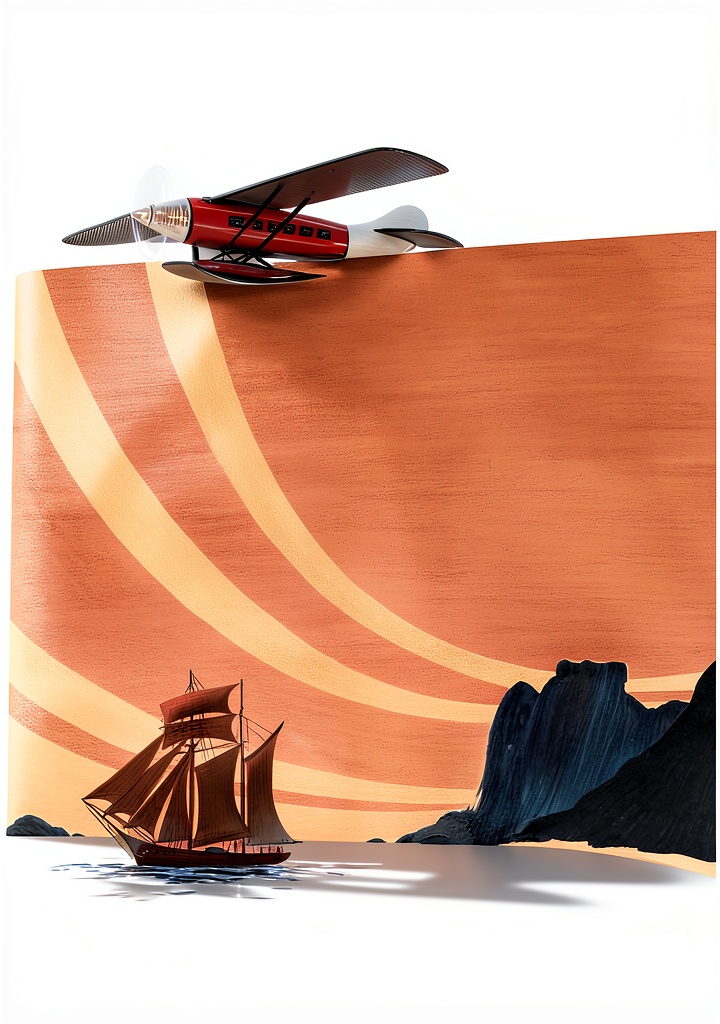Installing Poster sans cadre PostersAndCo papier décoratif on a wooden desk