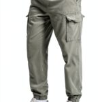 Pantalon cargo homme AEROPOSTALE 4795 tissu sergé taille élastique-0