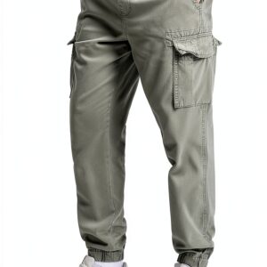 Pantalon cargo homme AEROPOSTALE 4795 tissu sergé taille élastique-0