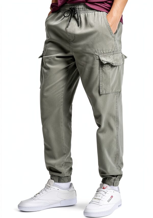 Pantalon cargo homme AEROPOSTALE 4795 tissu sergé taille élastique-0