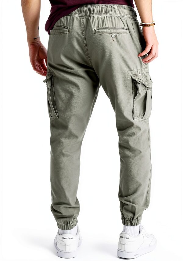 Pantalon cargo homme AEROPOSTALE 4795 tissu sergé taille élastique-2