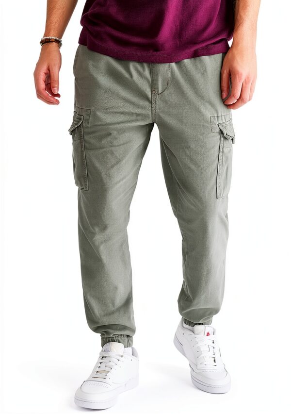 Pantalon cargo homme AEROPOSTALE 4795 tissu sergé taille élastique-1