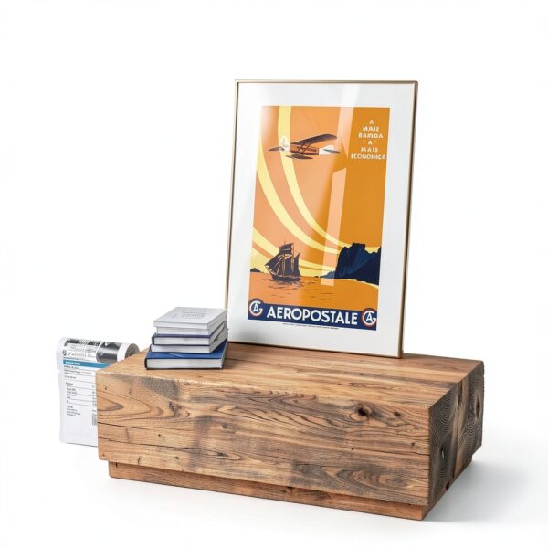 Affiche vintage Aéropostale Air France 1930 papier vergé 70x50 cm-2
